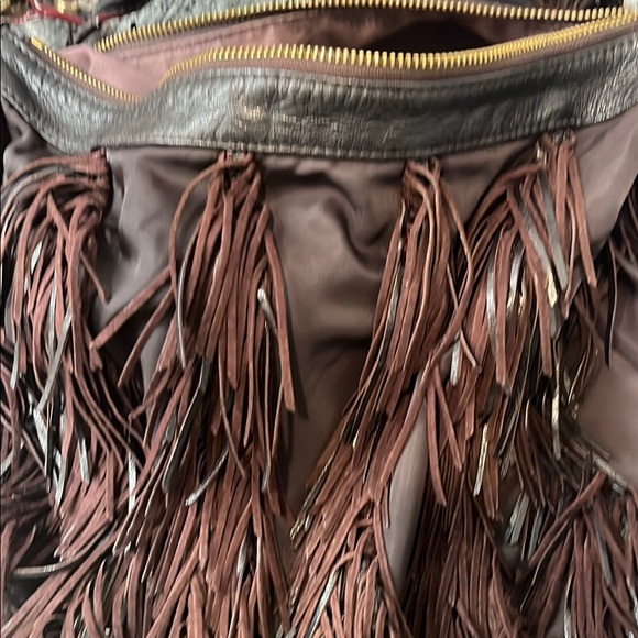 Mzwallace Fringe Leather Shoulder Bag - Brown - Picture 11 of 12